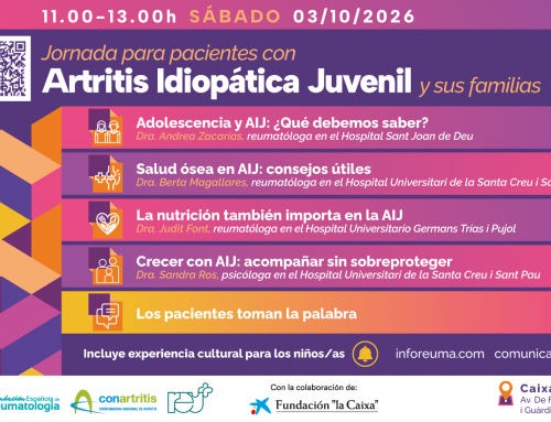 Jornada para pacientes con Artritis Idiopática Juvenil y sus familias (sábado 3 octubre)