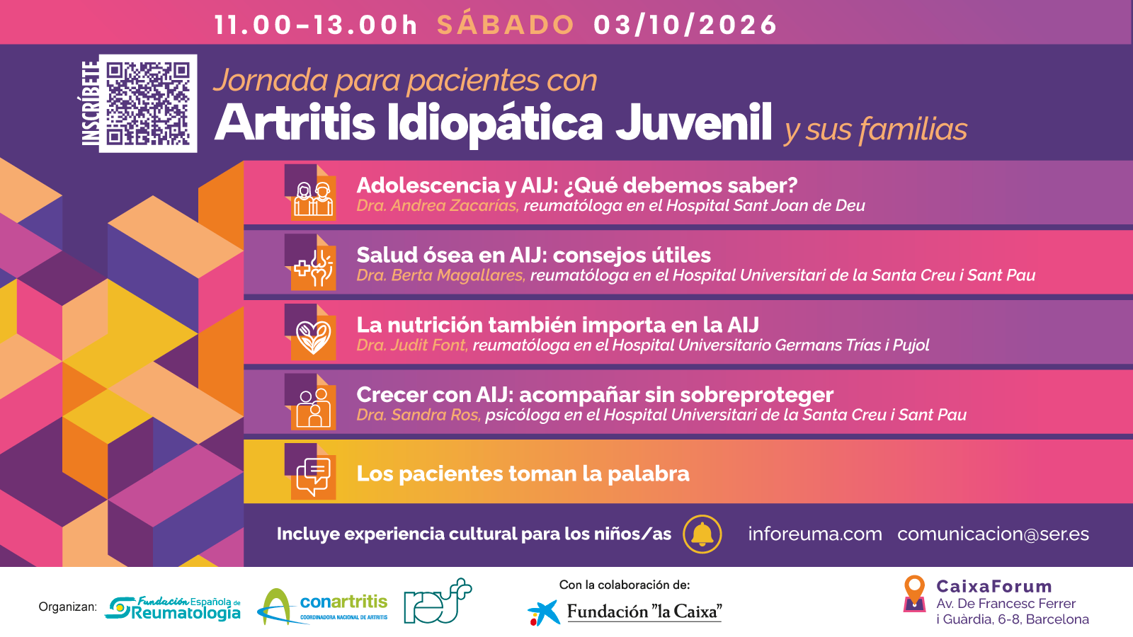Jornada para pacientes con Artritis Idiopática Juvenil y sus familias